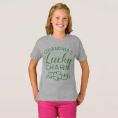 JOUW NAAM Familie's Lucky Charm Schattige T-shirt (Voorkant volledig)