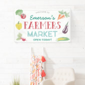Jouw naam Farmers Market Birthday Party, elke leef Spandoek (Insitu)