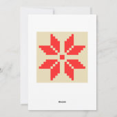 jouw naam faux noords patroon feestdagenkaart (Achterkant)