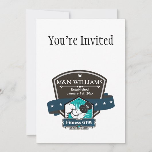 Jouw naam fitness Gym Logo aanpassen Kaart (Voorkant)
