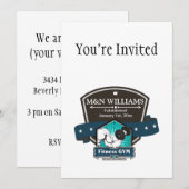 Jouw naam fitness Gym Logo aanpassen Kaart (Voorkant / Achterkant)