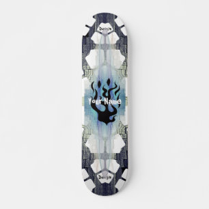 Jouw naam Flames Persoonlijk Skateboard