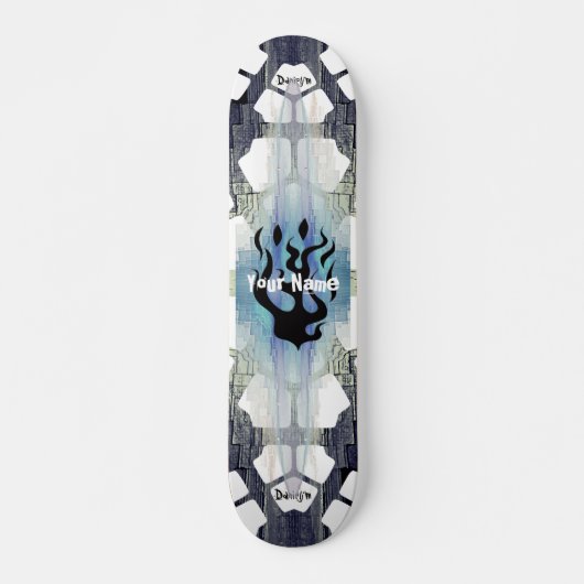 Jouw naam Flames Persoonlijk Skateboard (Voorkant)