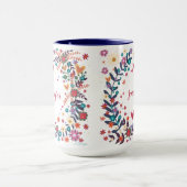 Jouw naam Floral Custom  Inspiratie Mok (Midden)