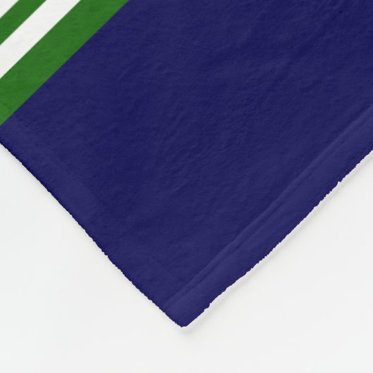 Jouw naam footballs vlootsegment, aantal, kleuren fleece deken (Hoek)