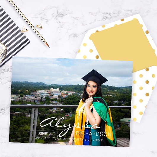 Jouw naam & Foto Afstuderen Kaart