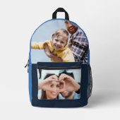 Jouw naam & Foto's op maat Bedrukte Rugzak (Voorkant)