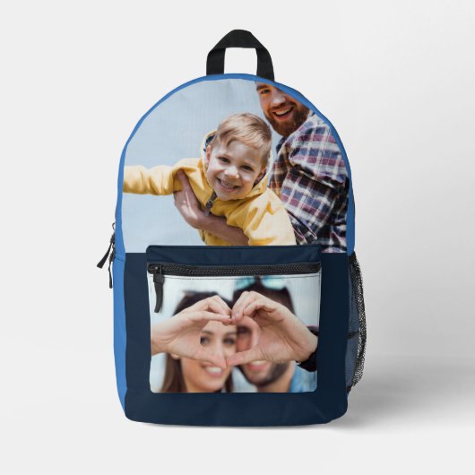 Jouw naam & Foto's op maat Bedrukte Rugzak (Voorkant)