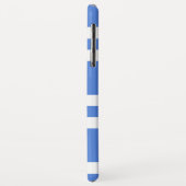 Jouw naam, Frans Blauw en Witte Dubbele Stripes Case-Mate iPhone Case (Achterkant/links)