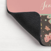 Jouw naam Fun Butterflies Patroon Inspiratie Muismat (Hoek)