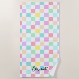 Jouw naam Gecontroleerde paaskleuren Aangepast Strandlaken