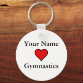 (Jouw naam) Gehoorlijk gymnastiek Sleutelhanger (Voorkant)