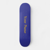 Jouw naam gepersonaliseerd blauw persoonlijk skateboard (Voorkant)
