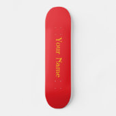 Jouw naam gepersonaliseerd rood persoonlijk skateboard (Voorkant)