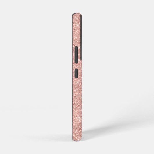 Jouw naam Geppersonaliseerd Roos Gold Blush Glitte Samsung Galaxy Hoesje (Rechterkant)