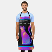 Jouw naam Gewoon Liefde Katten Schattige Kat Quote Schort (Gedragen)