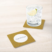 Jouw naam Gold Glitter Lijst Afbeelding personalis Kartonnen Onderzetters (Insitu)