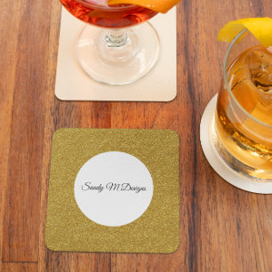 Jouw naam Gold Glitter Lijst Afbeelding personalis Kartonnen Onderzetters