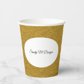 Jouw naam Gold Glitter Lijst Afbeelding personalis Papieren Bekers (Voorkant)