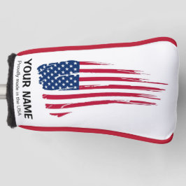 JOUW NAAM Golf Head Hoesje FLAG Personaliseren Golfheadcover
