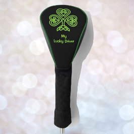 JOUW NAAM Golf Hoesje Lucky Driver Personaliseren Golfheadcover