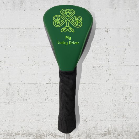 JOUW NAAM Golf Hoesje Lucky Driver Personaliseren Golfheadcover