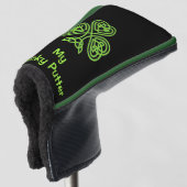 JOUW NAAM Golf Hoesje Lucky PUTTER Personaliseren Golfheadcover (3/4 voorkant)
