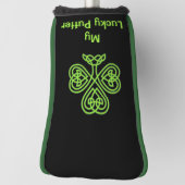 JOUW NAAM Golf Hoesje Lucky PUTTER Personaliseren Golfheadcover (Draai 90)