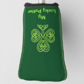 JOUW NAAM Golf Hoesje Lucky PUTTER Personaliseren Golfheadcover (Draai 90)
