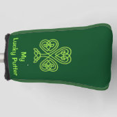 JOUW NAAM Golf Hoesje Lucky PUTTER Personaliseren Golfheadcover (Voorkant)