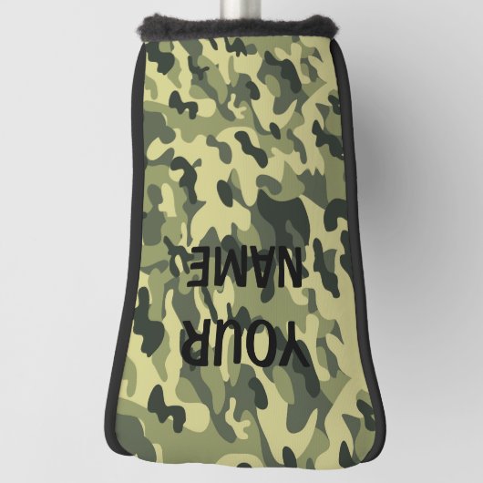 JOUW NAAM Golfhoofd Hoesje Camo Personaliseren Golfheadcover (Draai 90)
