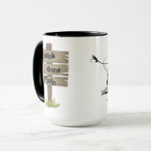 "(Jouw naam) Gone Fish'n" Mok (Voorkant links)