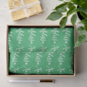 Jouw naam Green Tissuepapier (Geschenk)