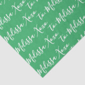 Jouw naam Green Tissuepapier (Detail)