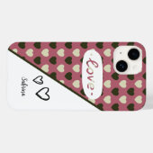 Jouw naam - Groene hartspatten Case-Mate iPhone Case (Achterkant (horizontaal))