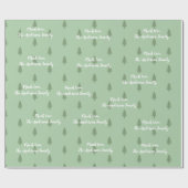 Jouw naam Groene pine-structuur Eenvoudig modern p Cadeaupapier (Vlak)