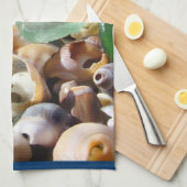 jouw naam handdoeken, gepersonaliseerd blauw zeewi theedoek (Quarter Fold)