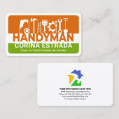 Jouw naam Handyman Signage Building Visitekaartje (Voorkant / Achterkant)
