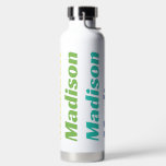 Jouw naam herhalen in kleuren waterfles<br><div class="desc">Verander de tekst in om het even wat u wilt. Bekijk mijn winkel voor meer aangepaste objecten.</div>