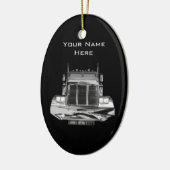 JOUW NAAM HIER - Aangepast spiegel achter Uitzicht Keramisch Ornament (Links)