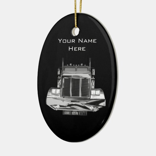 JOUW NAAM HIER - Aangepast spiegel achter Uitzicht Keramisch Ornament (Links)