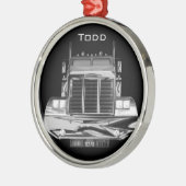 JOUW NAAM HIER - Aangepast spiegel achter Uitzicht Metalen Ornament (Links)