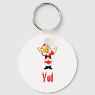 jouw naam hier! Aangepaste brief Y Teddy Bear Sant Sleutelhanger
