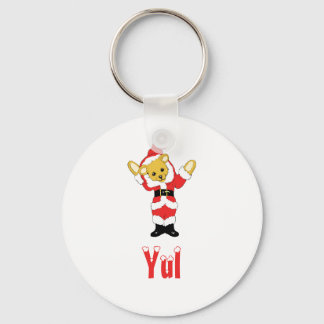 Jouw naam hier! Aangepaste brief Y Teddy Bear Sant Sleutelhanger