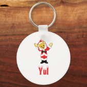 Jouw naam hier! Aangepaste brief Y Teddy Bear Sant Sleutelhanger (Voorkant)