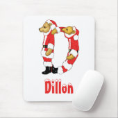 jouw naam hier! Aangepaste letter D Teddy Bear San Muismat (Met muis)