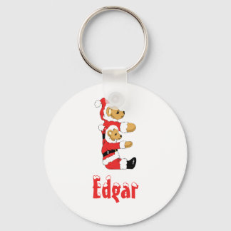 Jouw naam hier! Aangepaste letter E Teddy Bear San Sleutelhanger