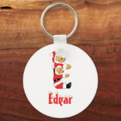 Jouw naam hier! Aangepaste letter E Teddy Bear San Sleutelhanger (Voorkant)