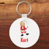 Jouw naam hier! Aangepaste letter K Teddy Bear San Sleutelhanger (Voorkant)