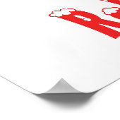 Jouw naam hier! Aangepaste letter R Teddy Bear San Poster (Hoek)